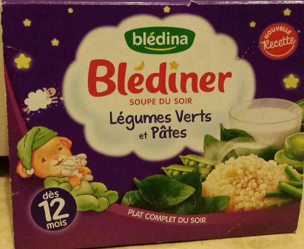 Blédiner - Légumes verts et pâtes