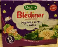 Blédiner - Légumes verts et pâtes