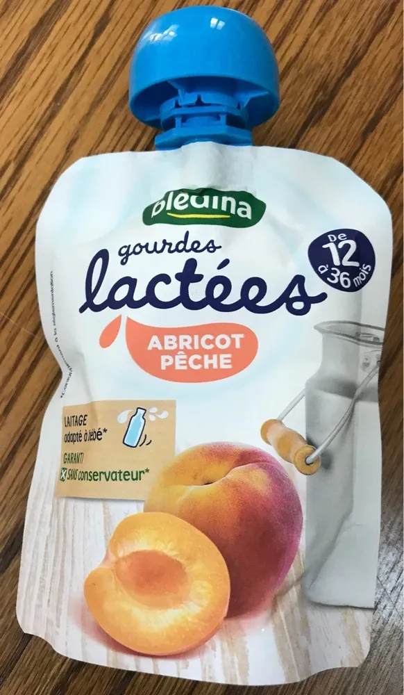 Gourdes lactées abricot pêche