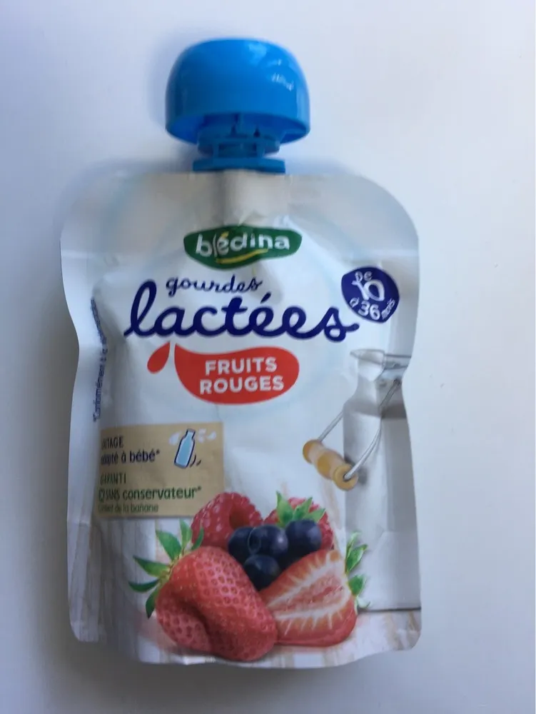 Gourdes lactées fruits rouges