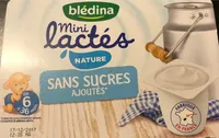 BLEDINA LES MINI LACTES 6x55g Nature sans sucre dès 6 mois