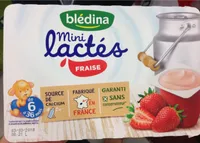 BLEDINA LES MINI LACTES 6x55g Fraise dès 6 mois