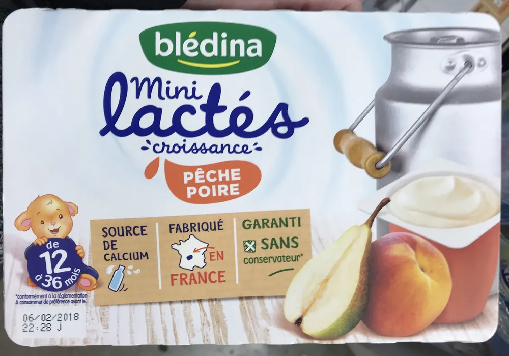 Mini lactés croissance pêche poire
