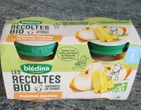 BLEDINA LES RECOLTES BIO POTS 2x130g Pommes Ananas Dès 6 mois