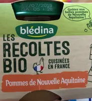 BLEDINA LES RECOLTES BIO POTS Pommes 2x130g Dès 4/6 Mois