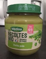 BLEDINA LES RECOLTES BIO Petits Pois 2x130g Dès 4/6 Mois
