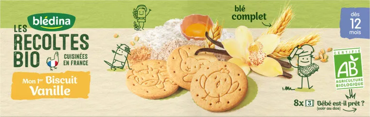 BLEDINA Les recoltes Bio Mon 1er Biscuit Vanille 150 g dès 12 mois