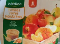 Coupelles fruits Pommes Poires Mandarines