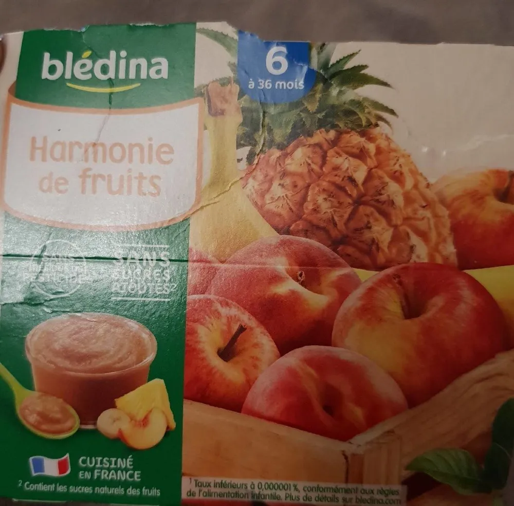 BLEDINA COUPELLES FRUITS Harmonie de Fruits 4x100g Dès 6 Mois