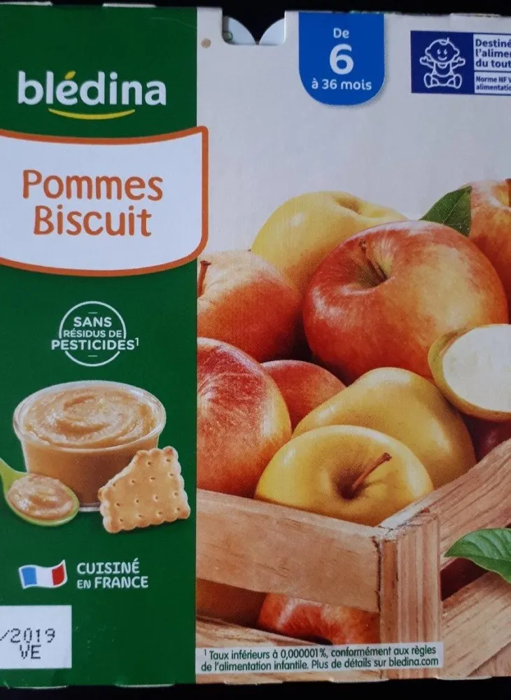 BLEDINA COUPELLES FRUITS 8x100g Pommes biscuit dès 6 Mois