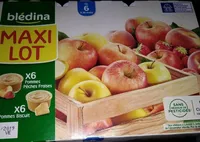 BLEDINA COUPELLES FRUITS 12x100g Pommes Biscuit / Pommes Pêches Fraises Dès 6 Mois