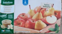 BLEDINA COUPELLES FRUITS Pommes Poires Vanille 12x100g Dès 6 Mois