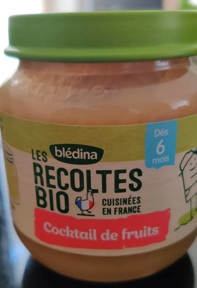 BLEDINA LES RECOLTES BIO POTS Cocktail de fruits 2x130g Dès 6 Mois