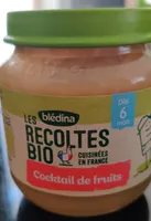 BLEDINA LES RECOLTES BIO POTS Cocktail de fruits 2x130g Dès 6 Mois