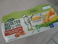 BLEDINA LES RECOLTES BIO Ecrasé de Haricots Verts Carottes Boeuf 2x200g Dès 8 Mois