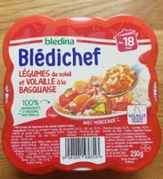 BLEDINA BLEDICHEF Légumes du Soleil et Volaille à la Basquaise 250g Dès 18 Mois