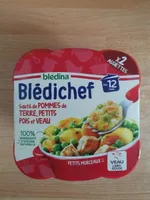 BLEDICHEF 2x230g Sauté de Pommes de terre, Petits pois et Veau Dès 12 mois