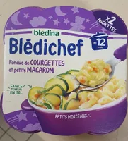BLEDICHEF 2x230g Fondue de Courgettes et Petits Macaroni Dès 12 mois