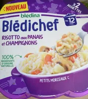 BLEDINA BLEDICHEF Risotto aux Panais et Champignons 2x230g Dès 12 Mois