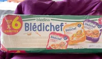 BLEDICHEF X 6 Blanquette de Volaille / Farandole de Carottes et Pâtes Coquilles / Paëlla des tout-petits Dès 18 mois