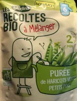 LES RECOLTES BIO à mélanger Sachet 120g Purée de Haricots Verts Petits Pois Dès 6 mois