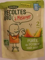 LES RECOLTES BIO à mélanger Sachet 130g Purée de Potiron Maïs Doux Dès 6 mois