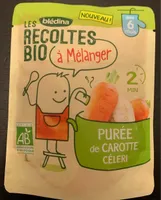 LES RECOLTES BIO à mélanger Sachet 120g Purée de Carotte Céleri Dès 6 mois