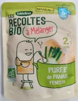 LES RECOLTES BIO à mélanger Sachet 120g Purée de Panais Fenouil Dès 6 mois