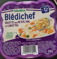 BLEDICHEF 230g Risotto aux Petits Pois et Carottes Dès 12 mois