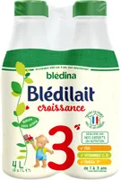 BLEDINA BLEDILAIT Croissance 3 Nature 4x1l De 1 à 3 Ans