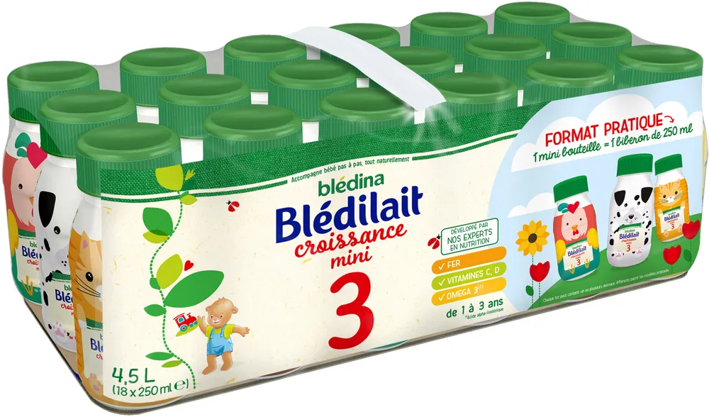 BLEDILAIT Croissance Mini 3 18x250ml De 1 à 3 ans