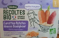 BLEDINA LES RECOLTES BIO Carottes Patates Douces Boulghour 2x200g Dès 8 Mois