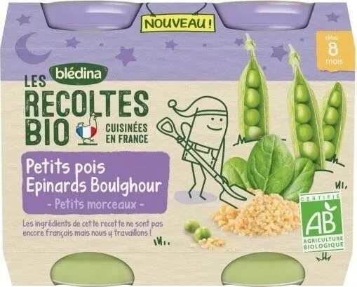Petits pois, Epinards, Boulghour