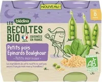 Petits pois, Epinards, Boulghour