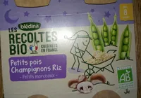 Petit pois champignons riz - Petits morceaux