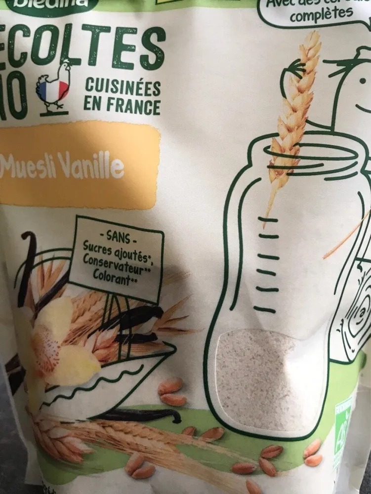 BLEDINA LES RECOLTES BIO Muesli Vanille 200g Dès 6 Mois