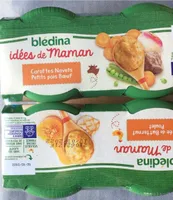 BLEDINA IDEES DE MAMAN 2 Tomates Semoule Poisson / 2 Purée de Potirons Poulet / 2 Carottes Navets Petits Pois Boeuf 6x200g Dès 6 Mois