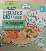 BLEDINA LES RECOLTES BIO Couscous Végétal 250g Dès 15 Mois