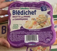 BLEDINA BLEDICHEFx6 Risotto aux Panais et Champignons / Hachis Parmentier des Tout-Petits / Petits Spaghetti à la Bolognaise Dès 12 Mois