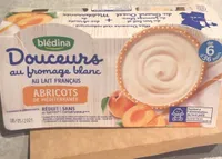 BLEDINA DOUCEUR AU FROMAGE BLANC Abricot de Méditerranée 4x100g Dès 6 mois