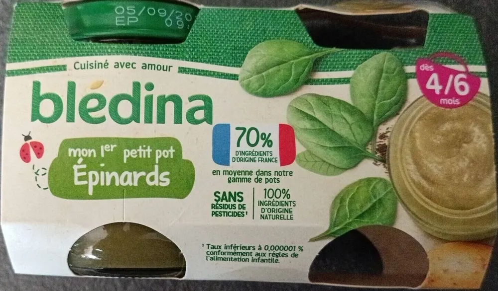 Mon 1er petit pot - épinards