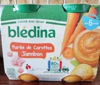 Purée de carotte jambon