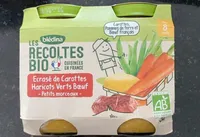 Ecrase de carottes haricots verts boeuf