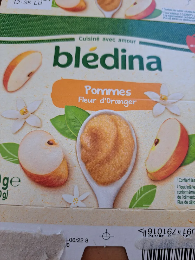 Compote pomme fleur d'oranger