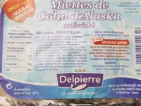 Miettes de colin d'Alaska