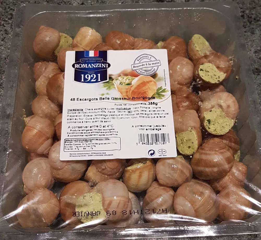 Escargots belle grosseur Bourgogne