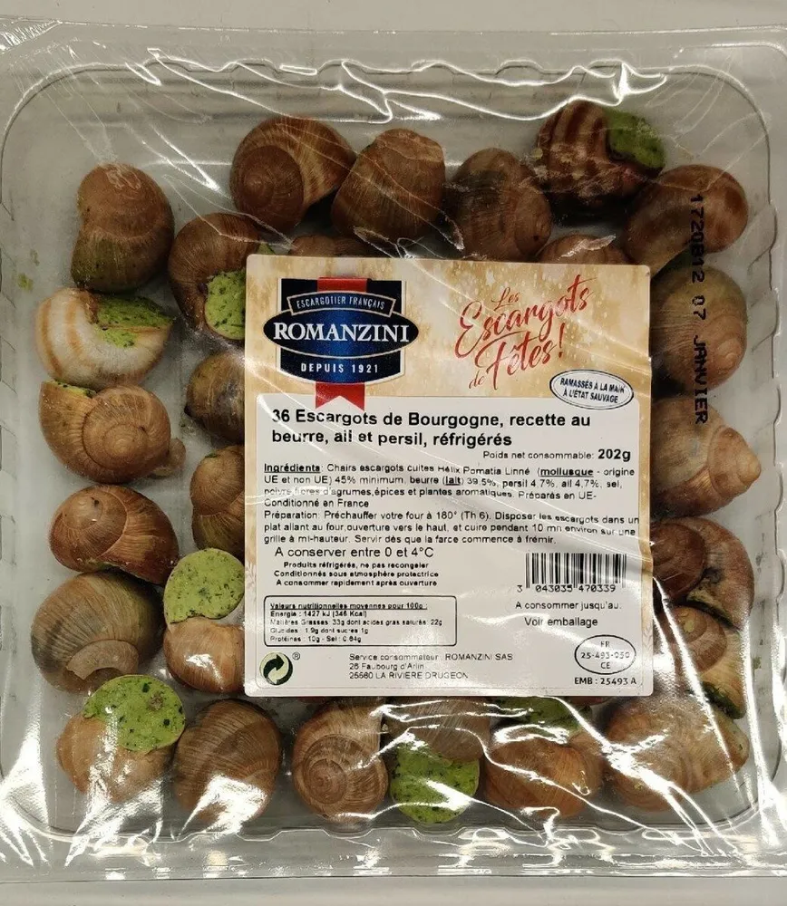 36 escargots de bourgogne