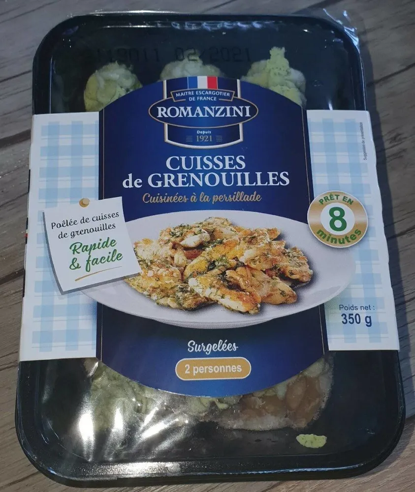 Cuisses de grenouilles cuisinées à la persillade