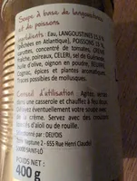 Soupe à base de langoustines et de poissons