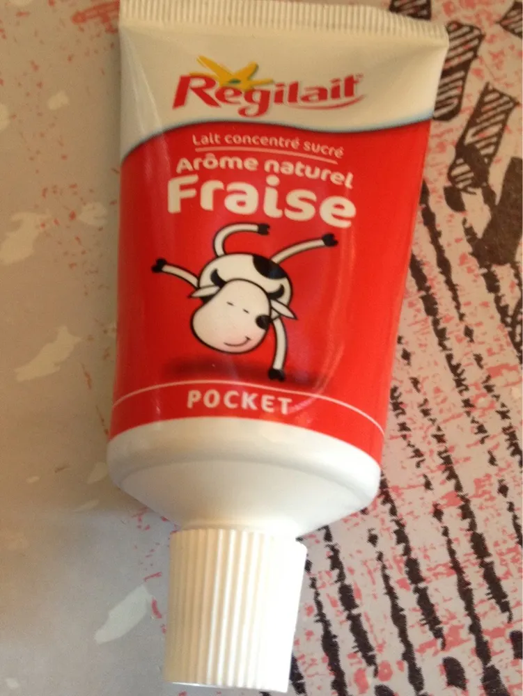Lait concentré sucré fraise